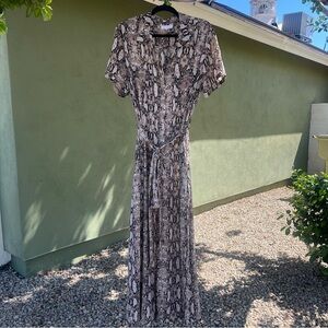 Socialite Snakeskin Long Dress Size: XL